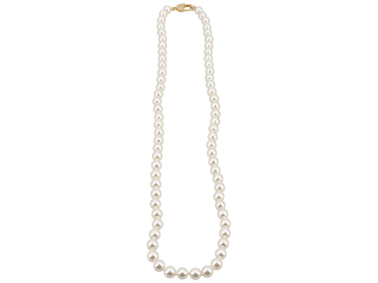 Collana perla vetro con chiusura rame