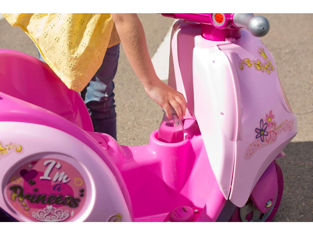 Feber moto scooter bimba little princess elettrica 6v