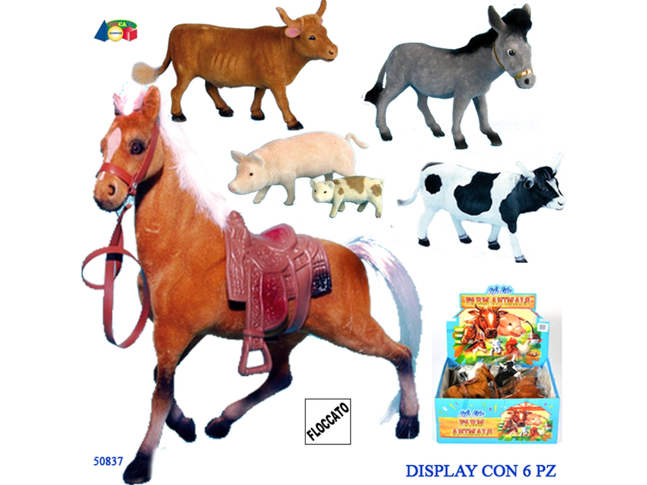 Animali floccati fattoria