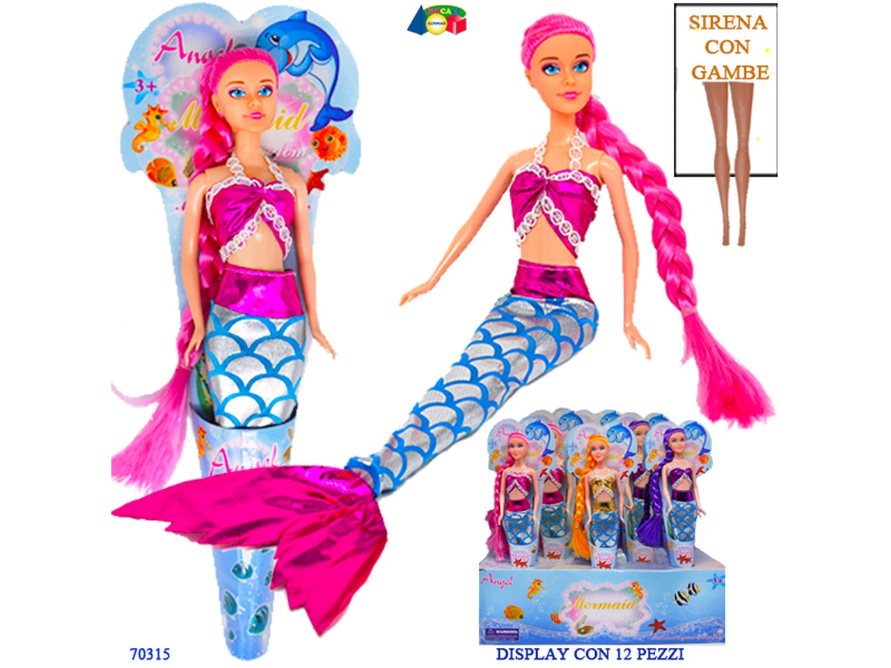 Sirena con gambe ass.