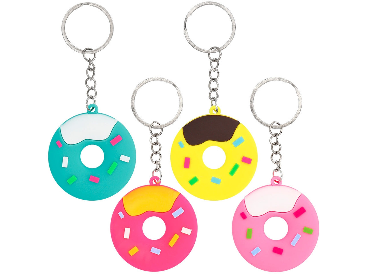 Portachiavi donut in 4 colori assortiti d.4,5cm