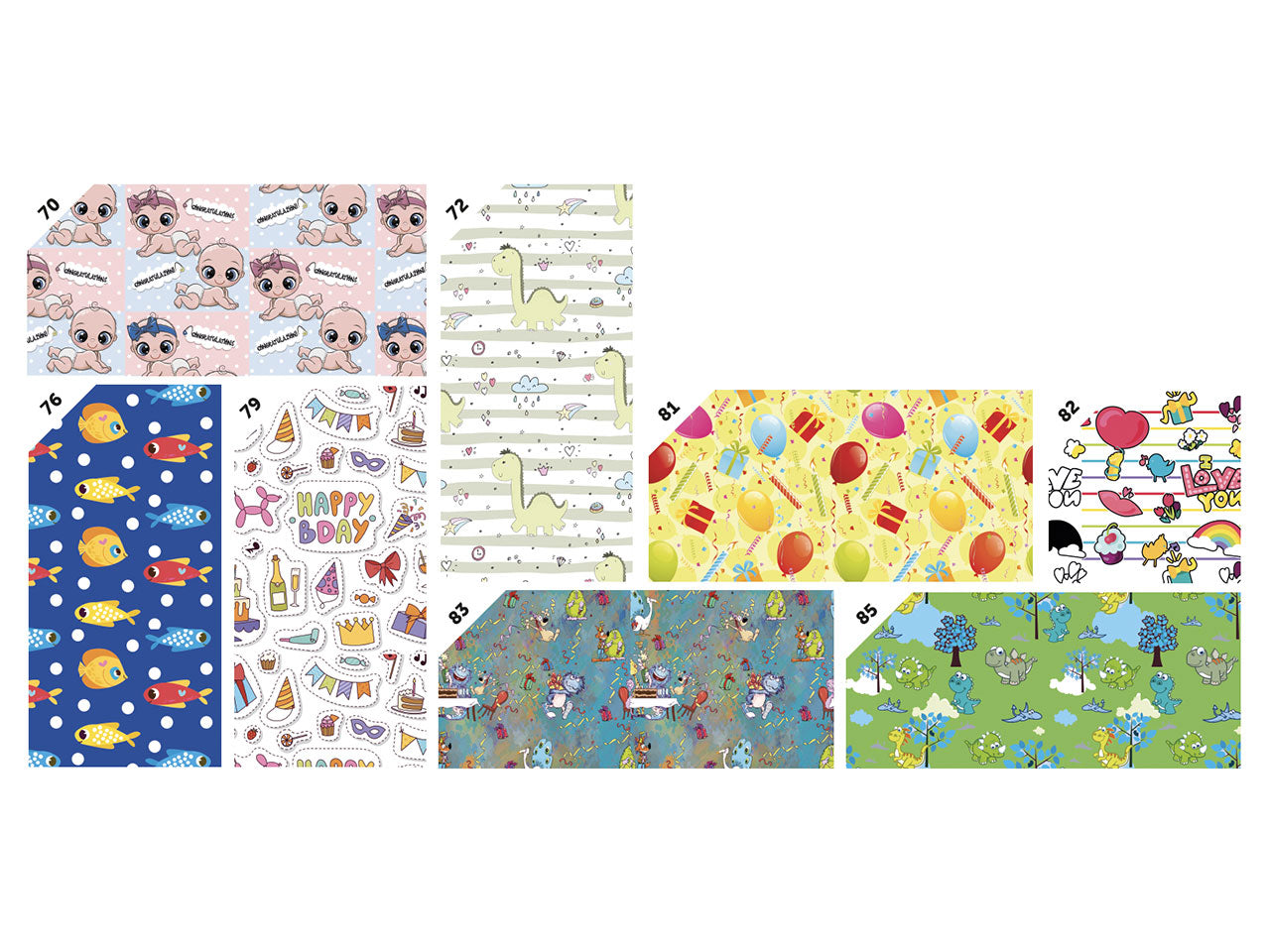 Rotolo carta regalo 70cmx2mt fantasia teen