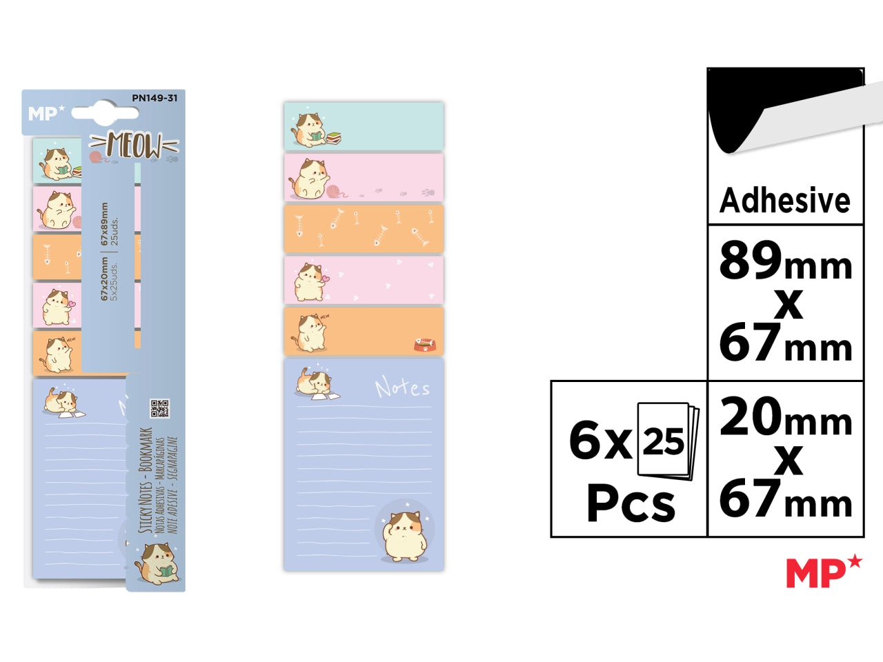 Mp segnapagine adesivi