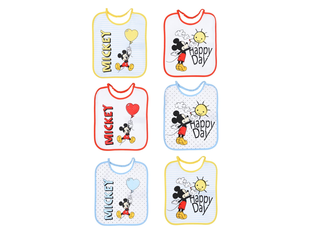 Mickey bavette 27x22,5cm confezione 6 pezzi assortite