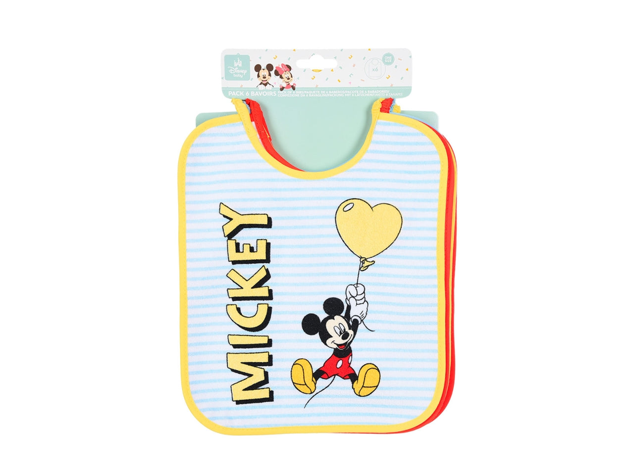 Mickey bavette 27x22,5cm confezione 6 pezzi assortite