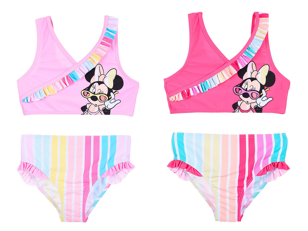 Minnie costume mare 2 pezzi con volant taglie da 3 a 8 anni