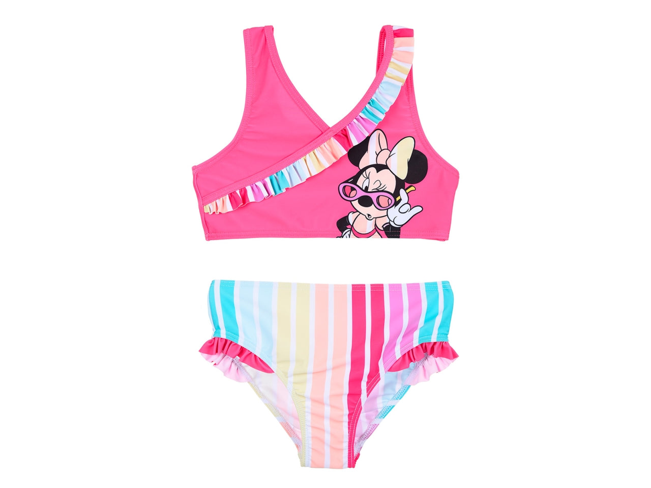 Minnie costume mare 2 pezzi con volant taglie da 3 a 8 anni