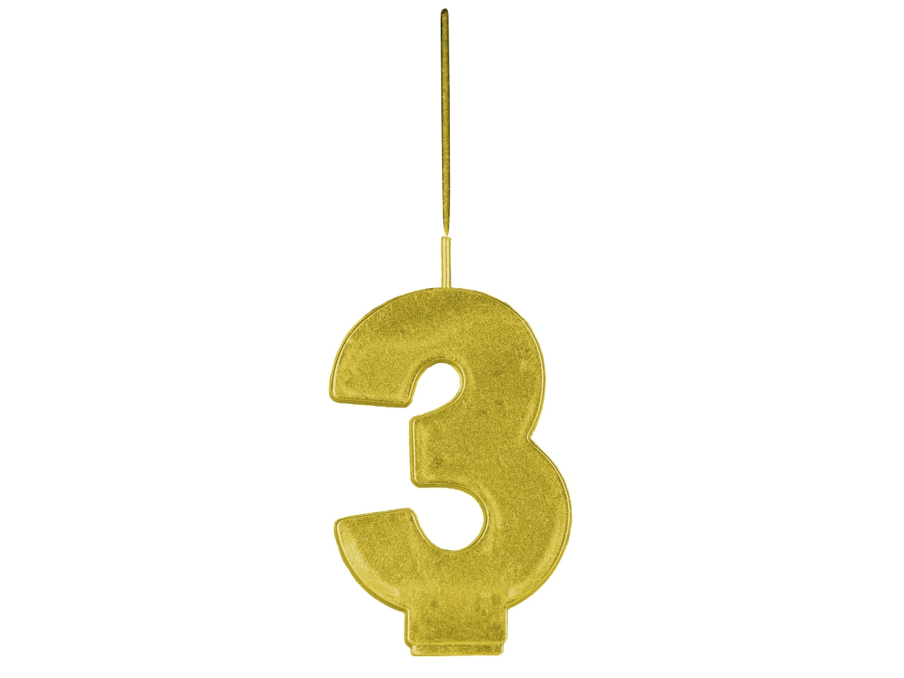 Candelina magic number con doppio effetto, scintillante e fiamma numero 3