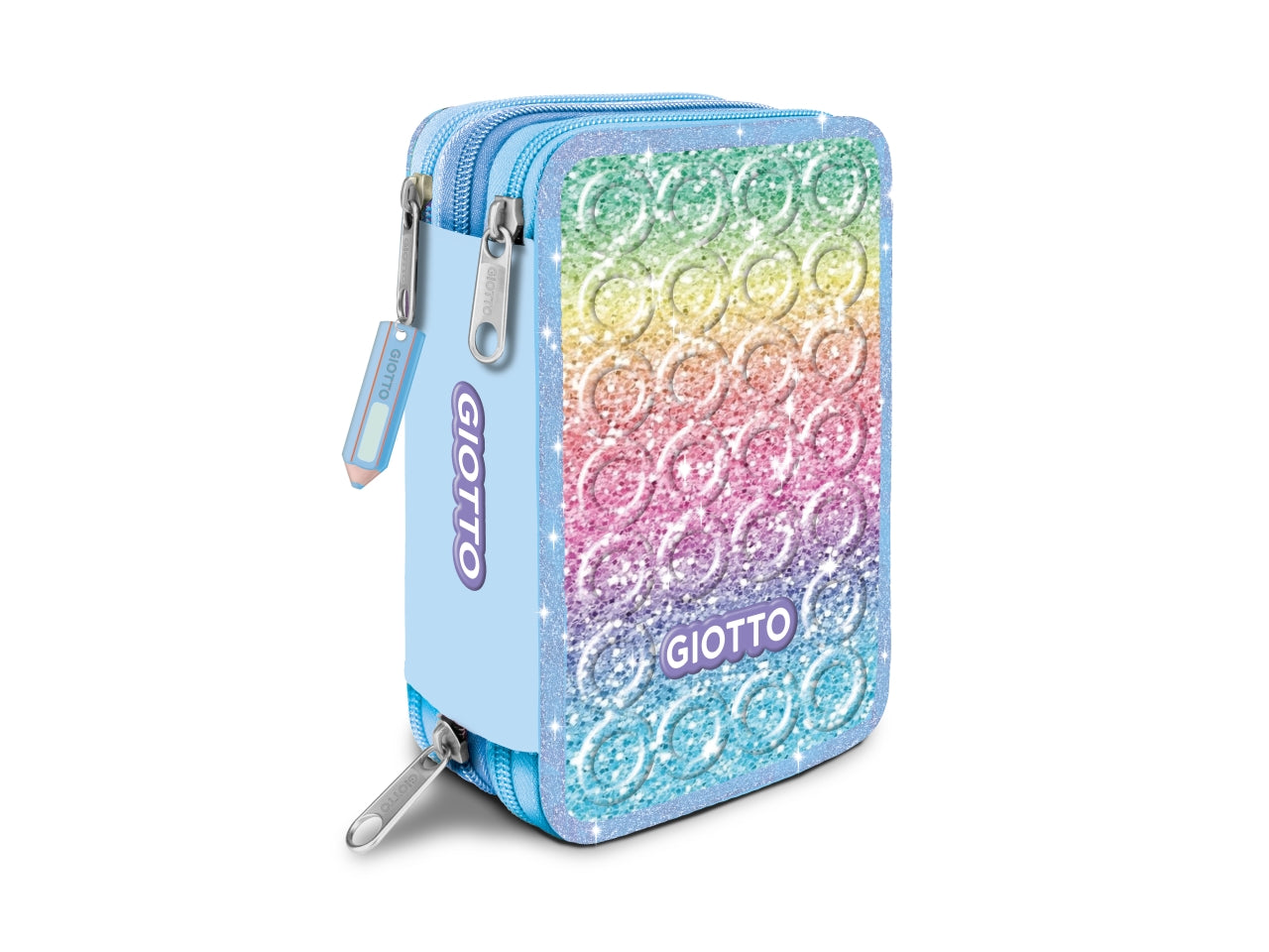 Astuccio 3 zip giotto smart shiny collezione smart con pastelli stilnovo
