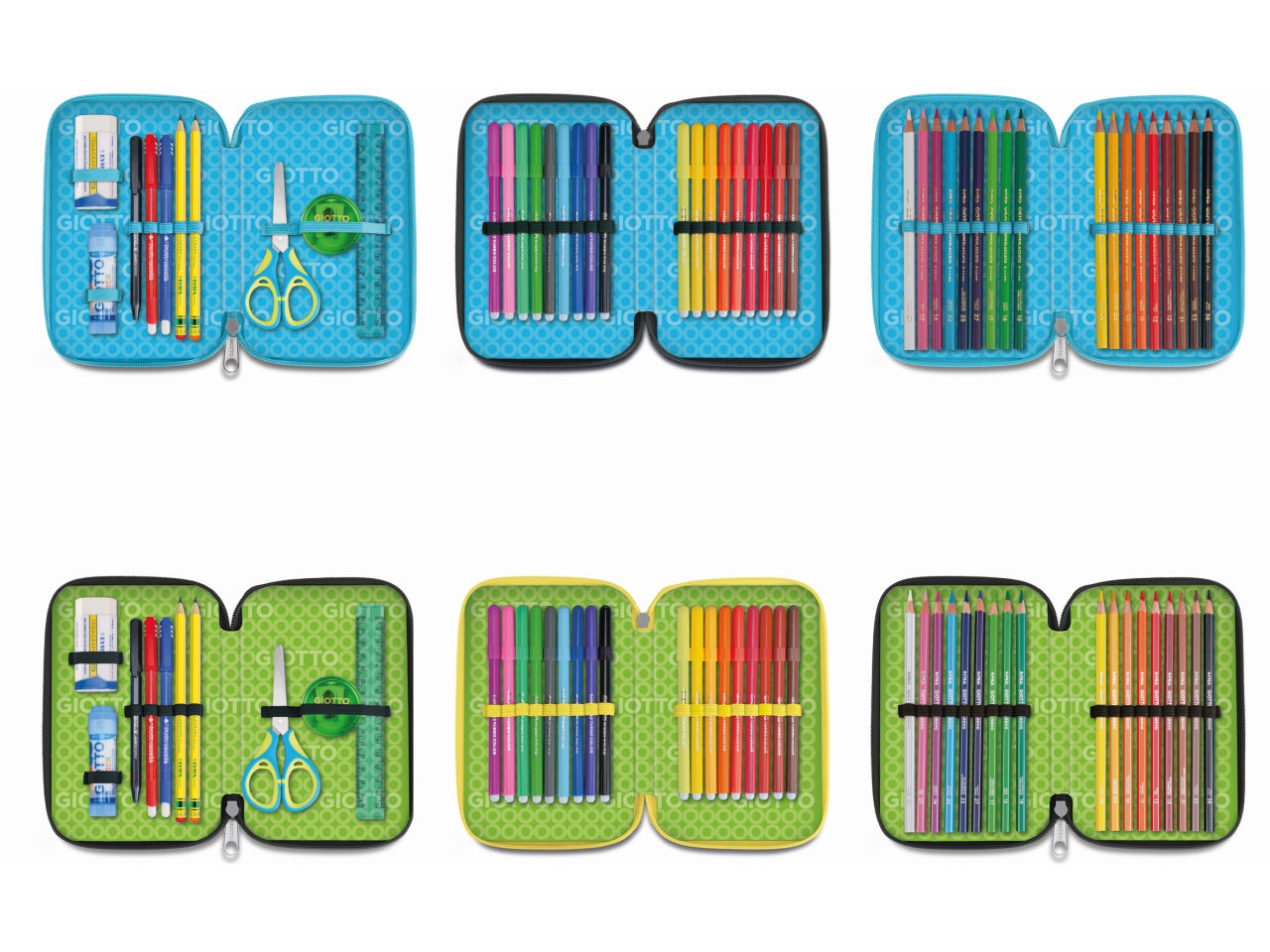 Astuccio 3 zip giotto smart shiny collezione smart con pastelli stilnovo