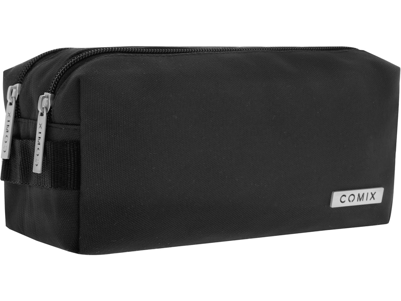 Astuccio 2 zip comix monocolore nero