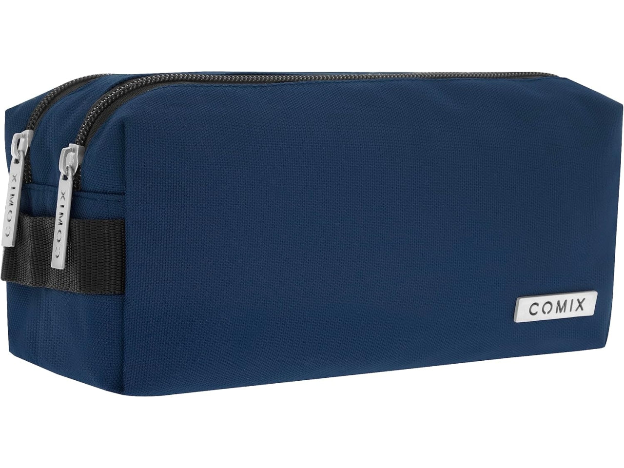 Astuccio 2 zip comix monocolore blu