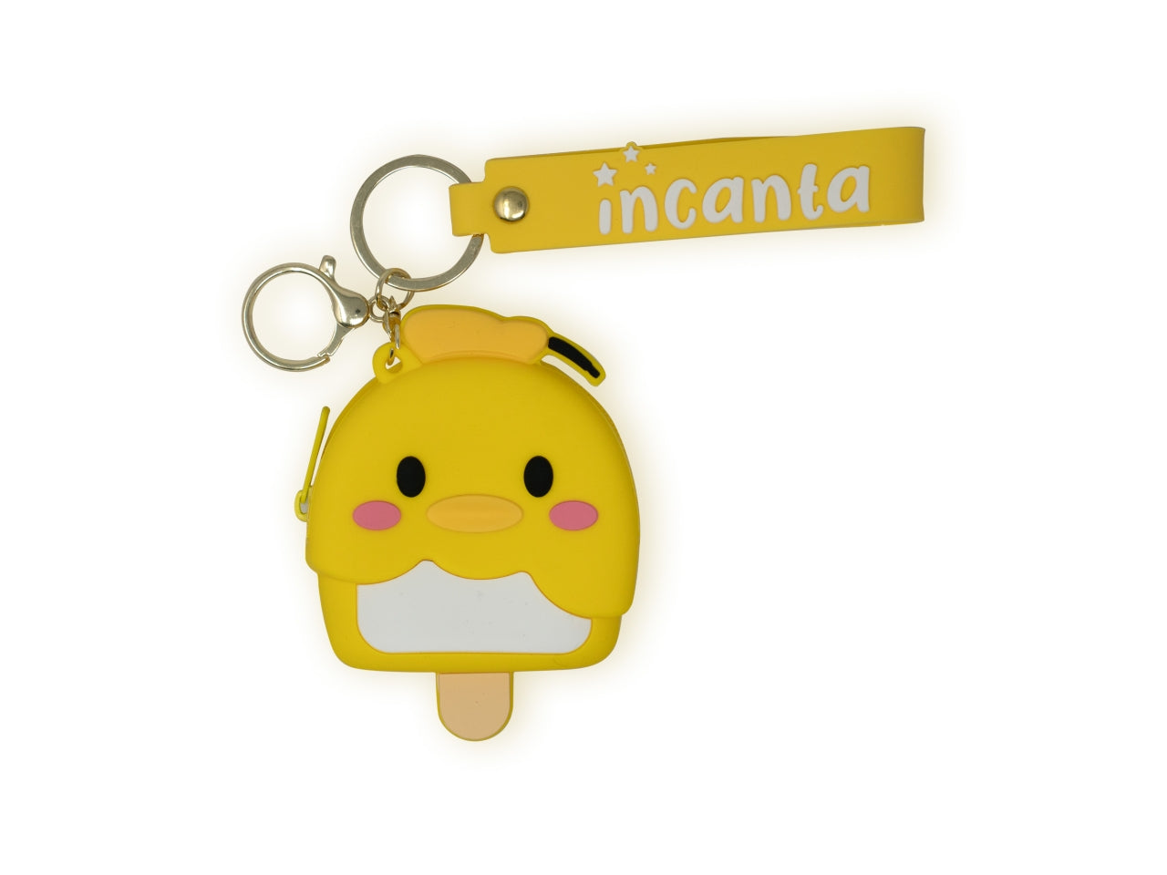 Flippy, portachaivi silicone, pulcino, giallo