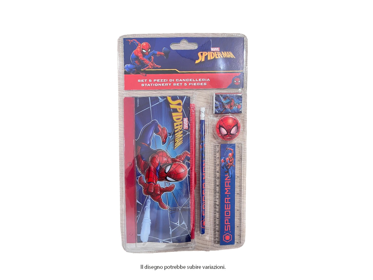 Spiderman set cancelleria 5 oggetti