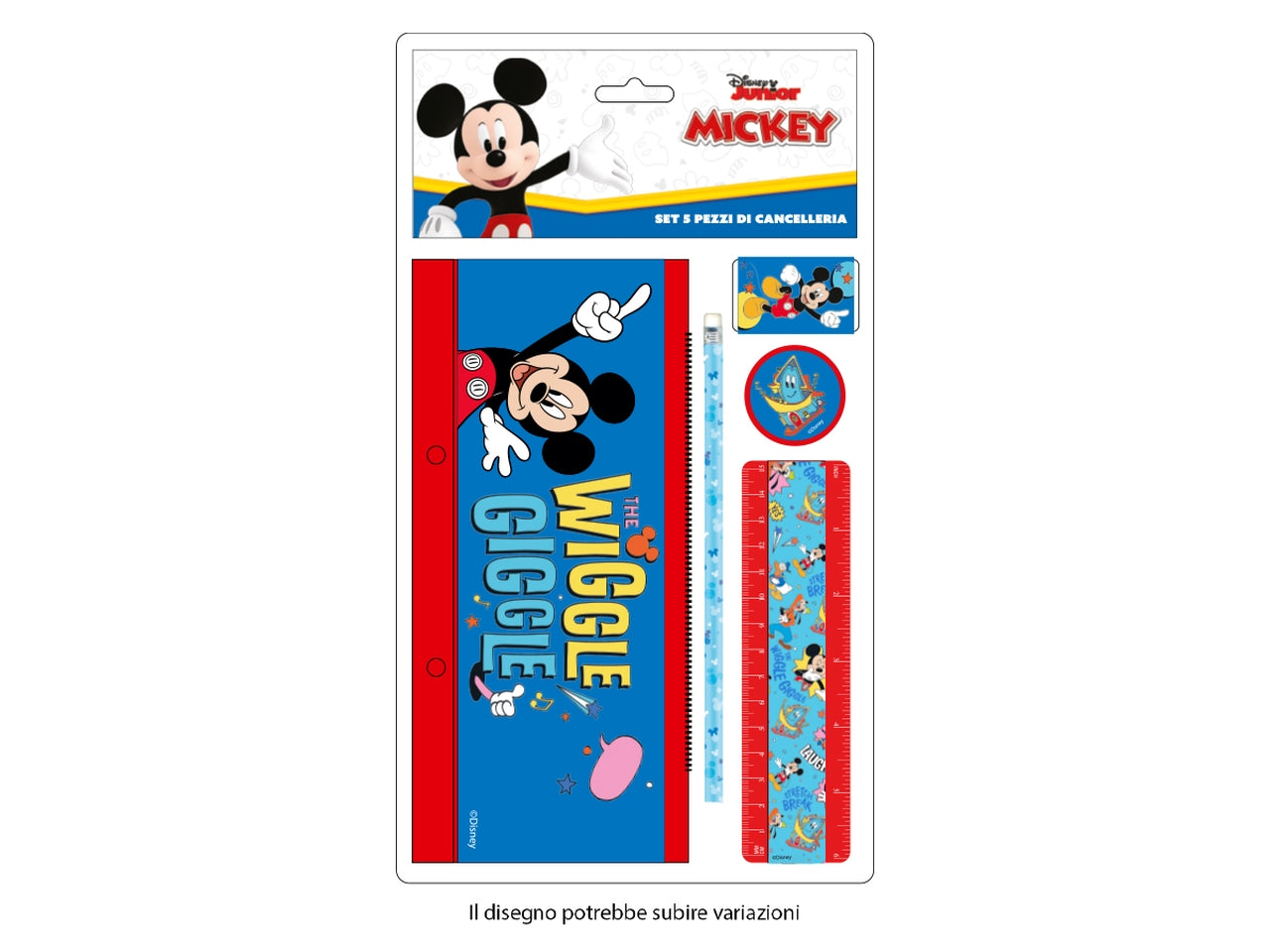 Mickey set cancelleria 5 oggetti