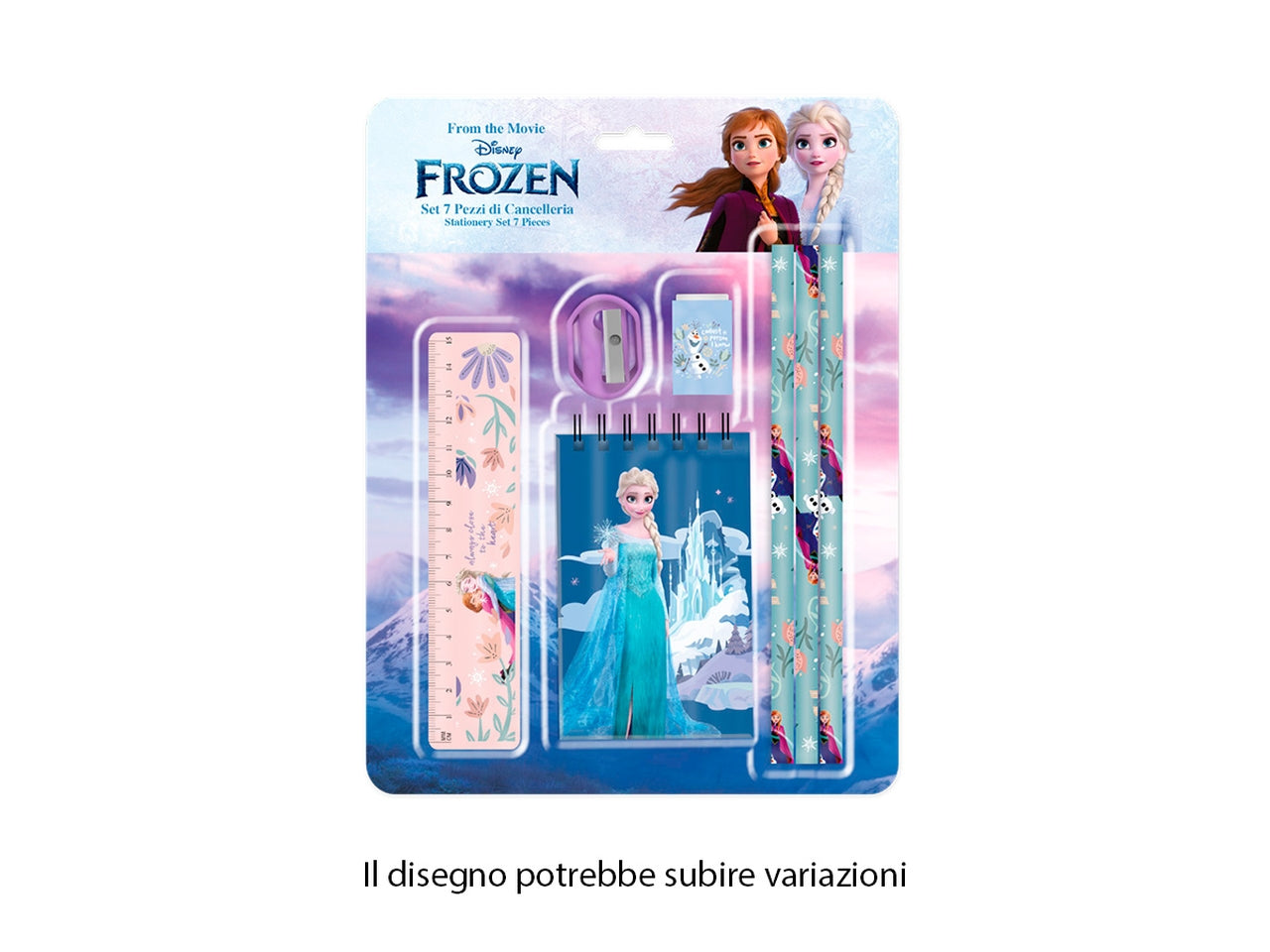 Frozen set cancelleria 7 oggetti in blister