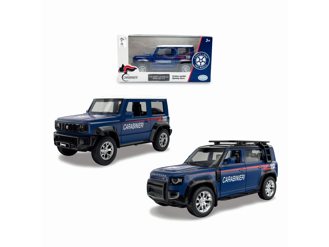 Silver wheel carabinieri auto a licenza in due modelli assortiti