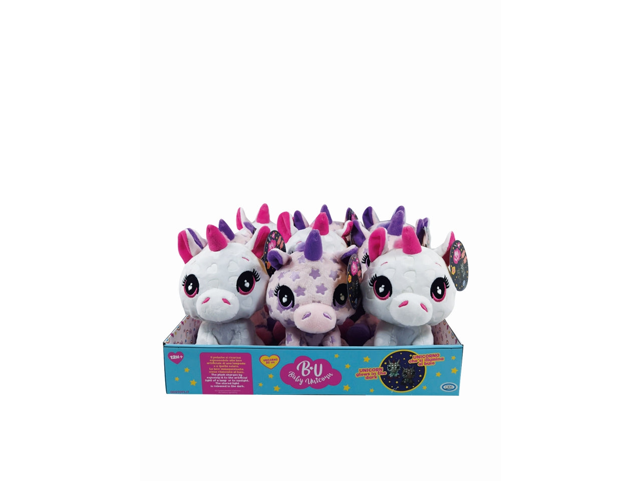 Baby unicorn peluche cucciolo unicorno 20cm che si illuminana al buio