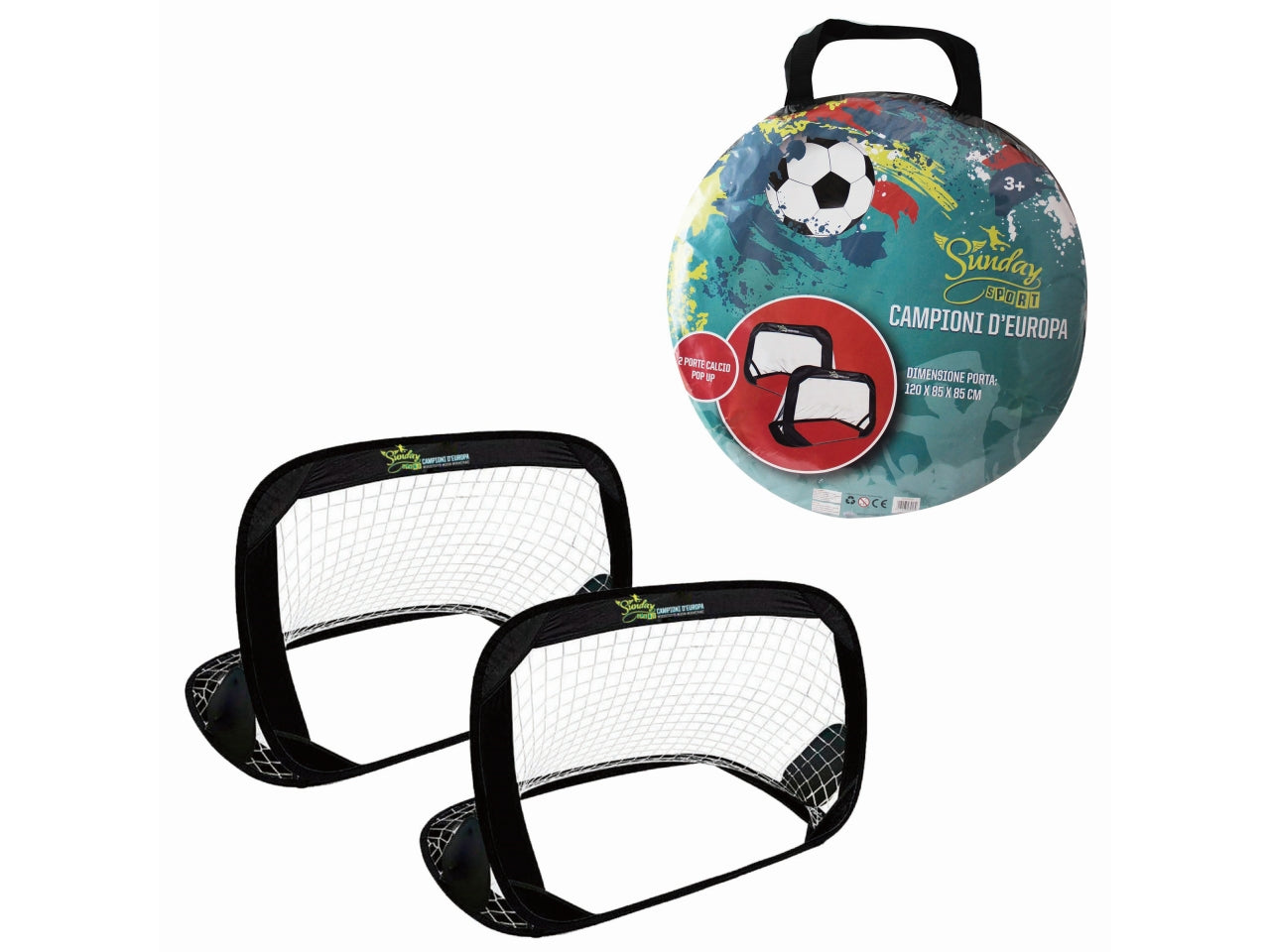 Porta calcio pop up doppia