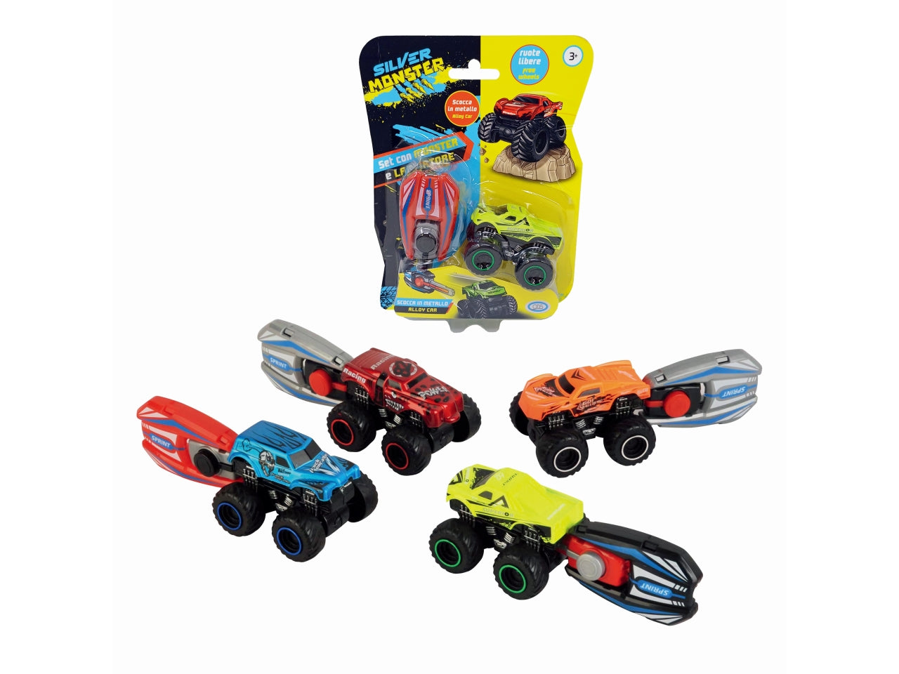 Silver monster auto e lanciatore in vari colori
