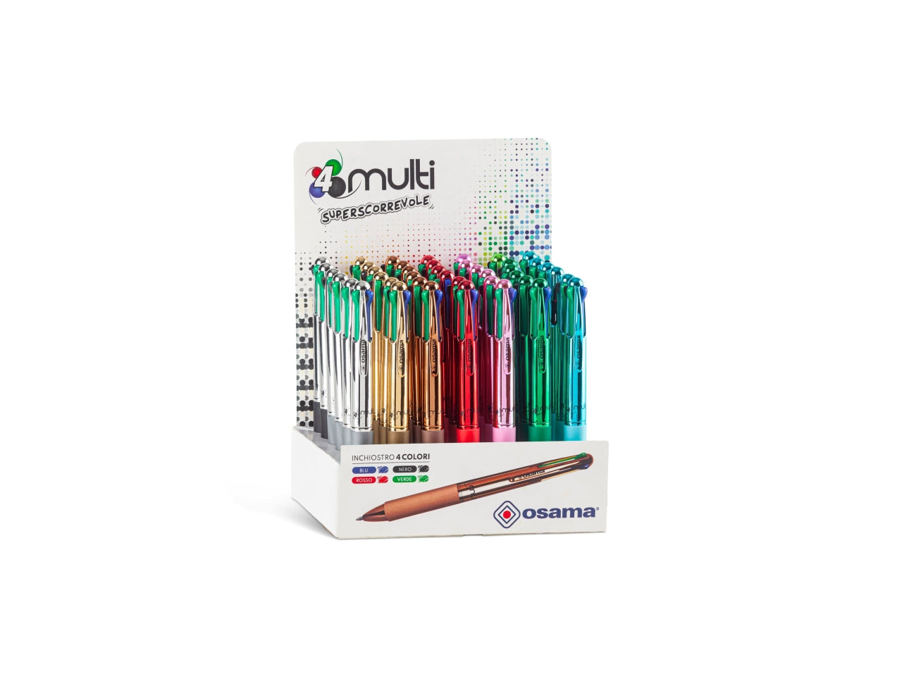 Penna sfera 4 colori osama chrome