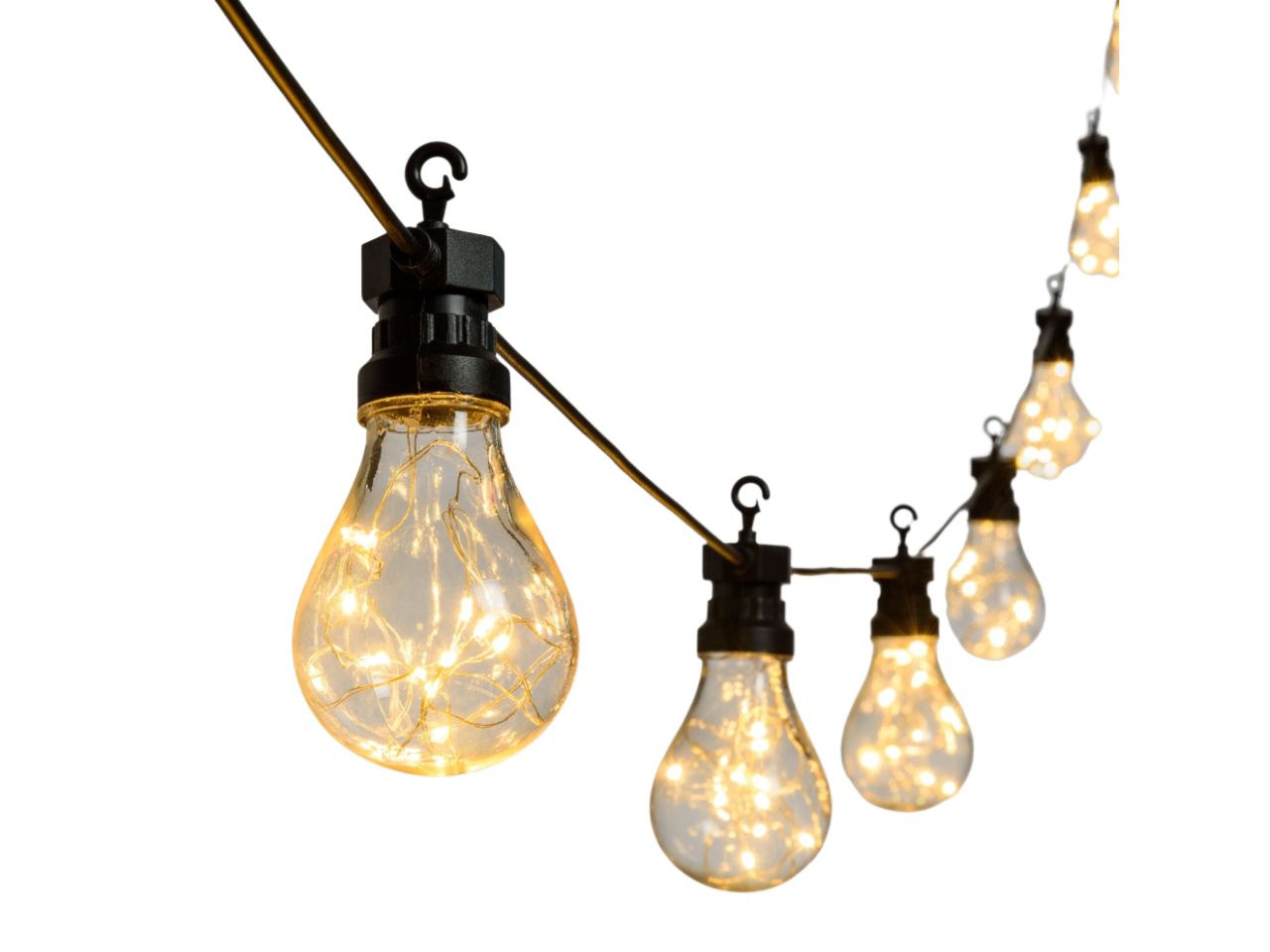 Catena luci hn 10 lampadine microled a67 4+5mt