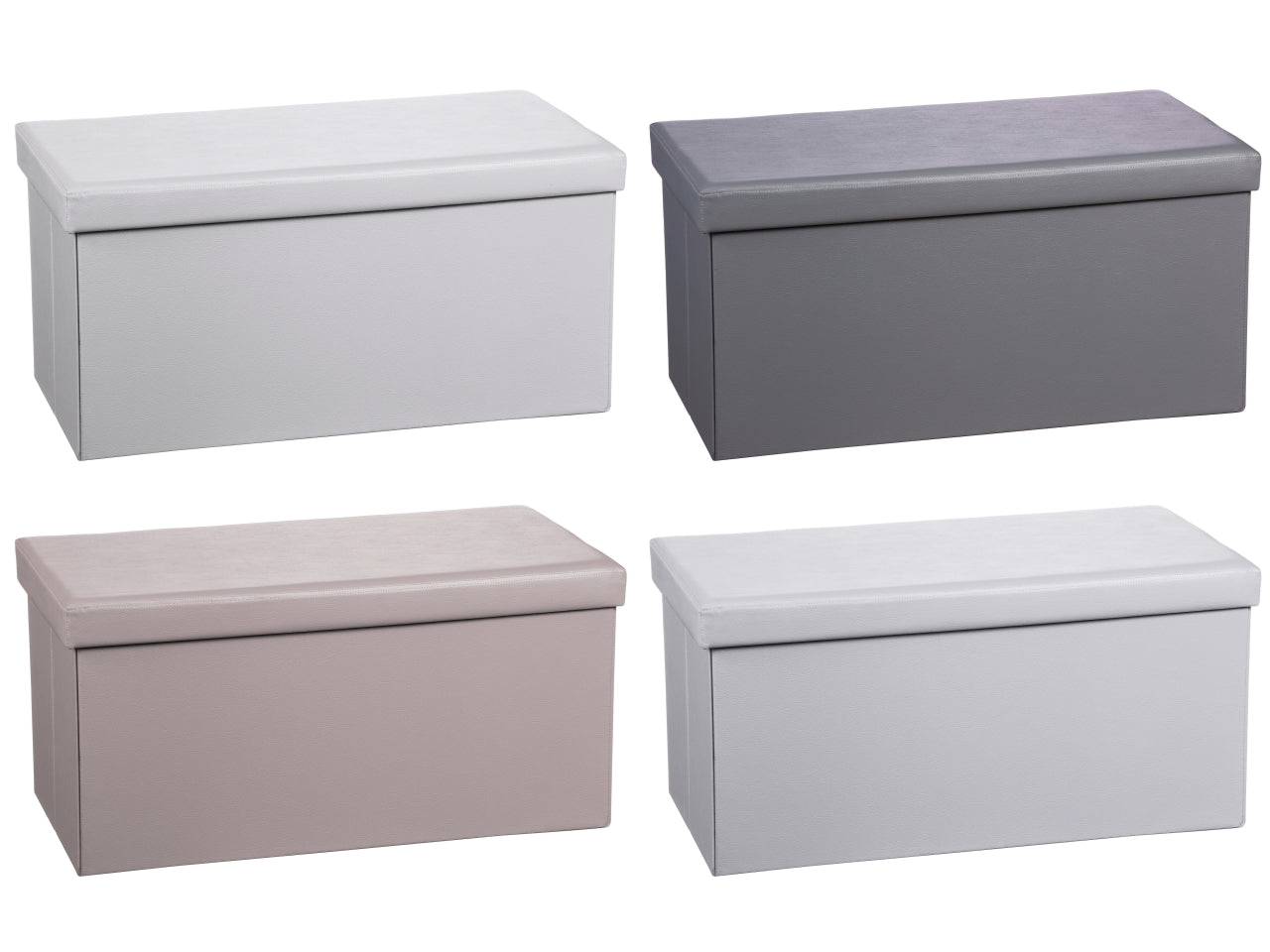 Panca pieghevole in ecopelle 76x38xh38cm in colori assortiti