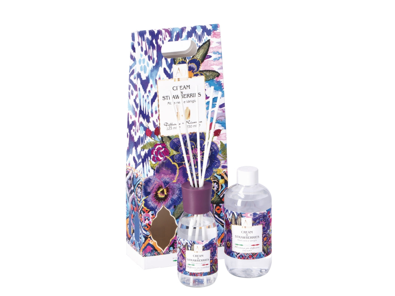 Diffusore di essenze 125ml e ricarica 250ml fraganza crema