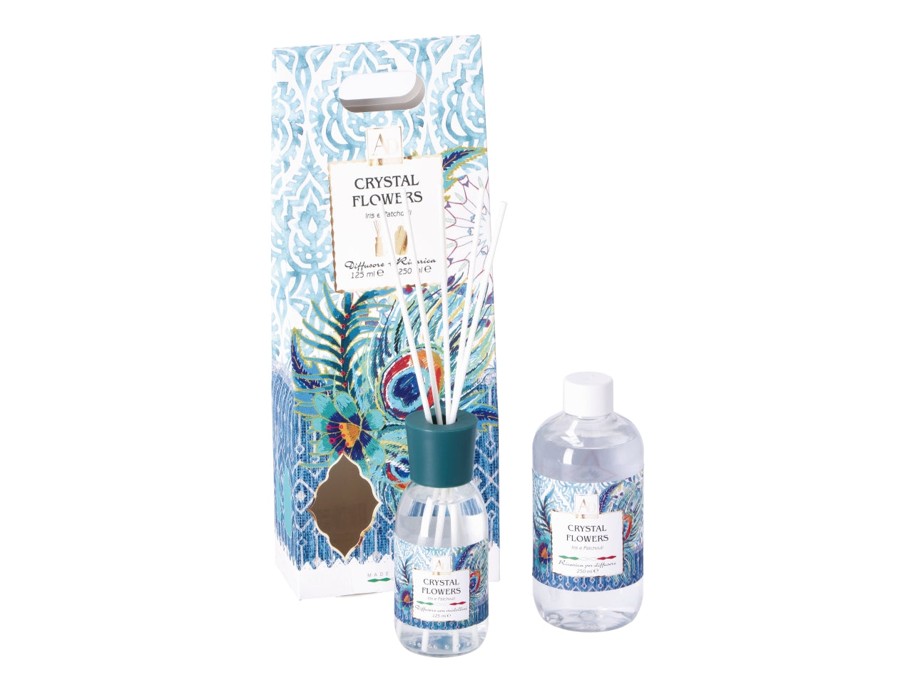 Diffusore di essenze 125ml e ricarica 250ml fraganza crystal