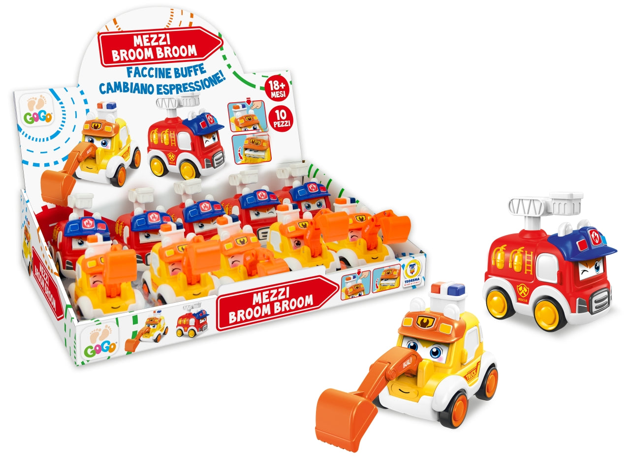 Gogo - mezzi broom broom macchinine funny 2 modelli assortiti