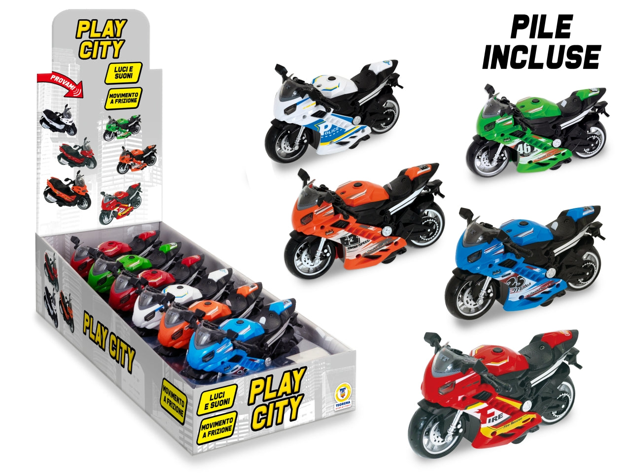 Teo's - moto da corsa a frizione luci e suoni
