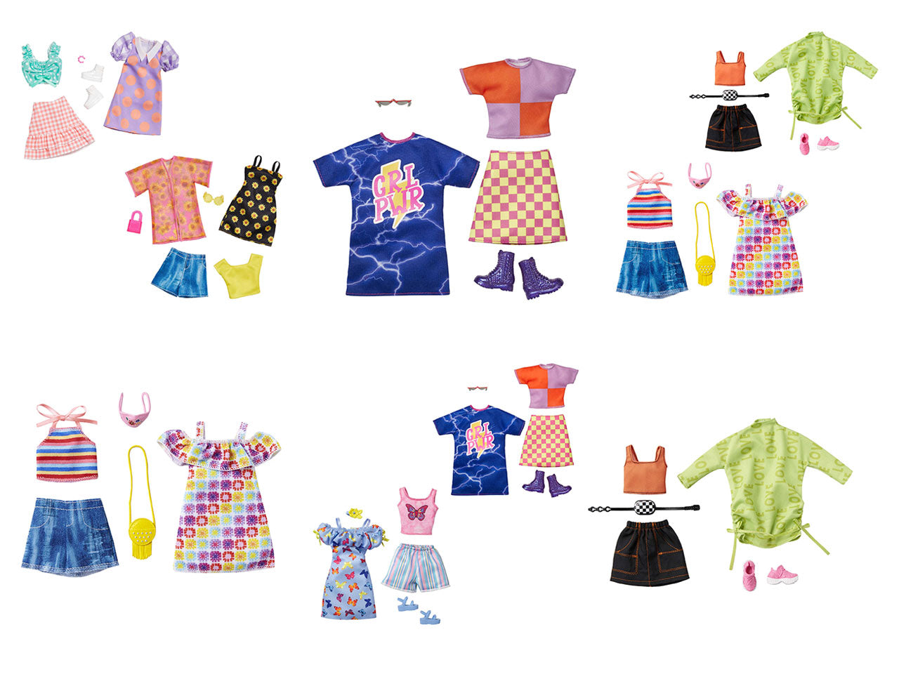 Barbie vestiti look confezione contiene 2 vestiti assortiti