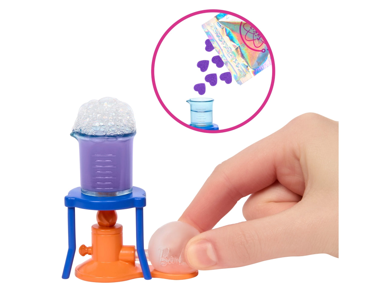 Barbie scienziata, set bambola bionda con camice bianco da laboratorio e accessori inclusi