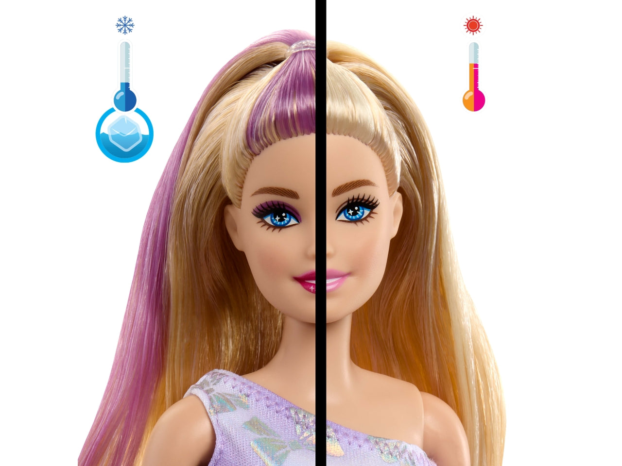 Barbie reveal party surprise, scatola con 10 sorprese a tema compleanno degli animali domestici e tre bambole da collezionare