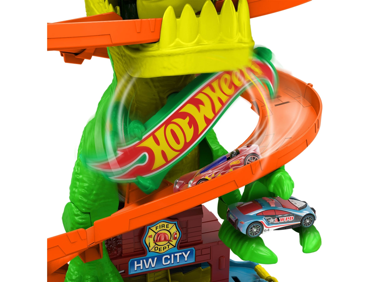 Hot wheels pista city t-rex