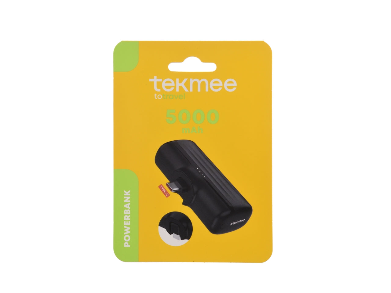 Tekmee powerbank 5000mah type c plug-in