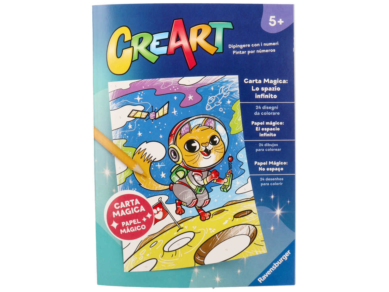 Creart album da colorare 5+ - carta magica: lo spazio infinito