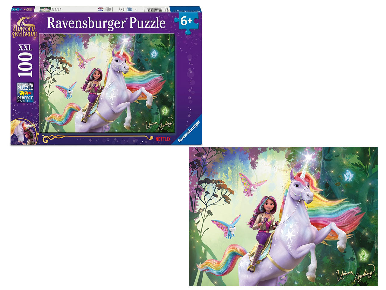 Puzzle 100 pezzi xxl unicorn academy