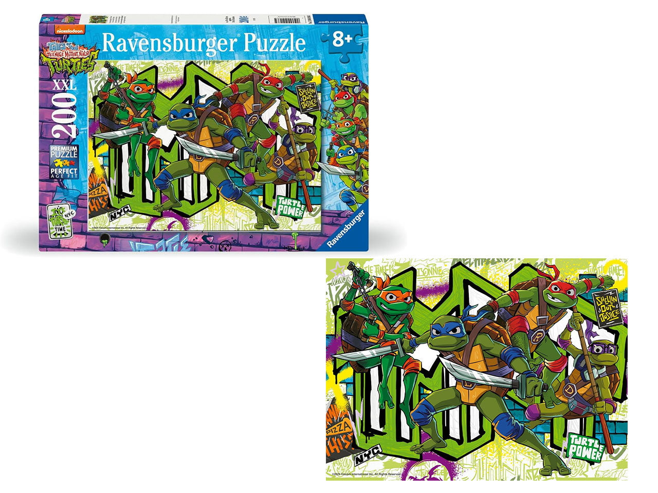 Puzzle 200 pezzi xxl teenage mutant ninja turtles mutant mayhem