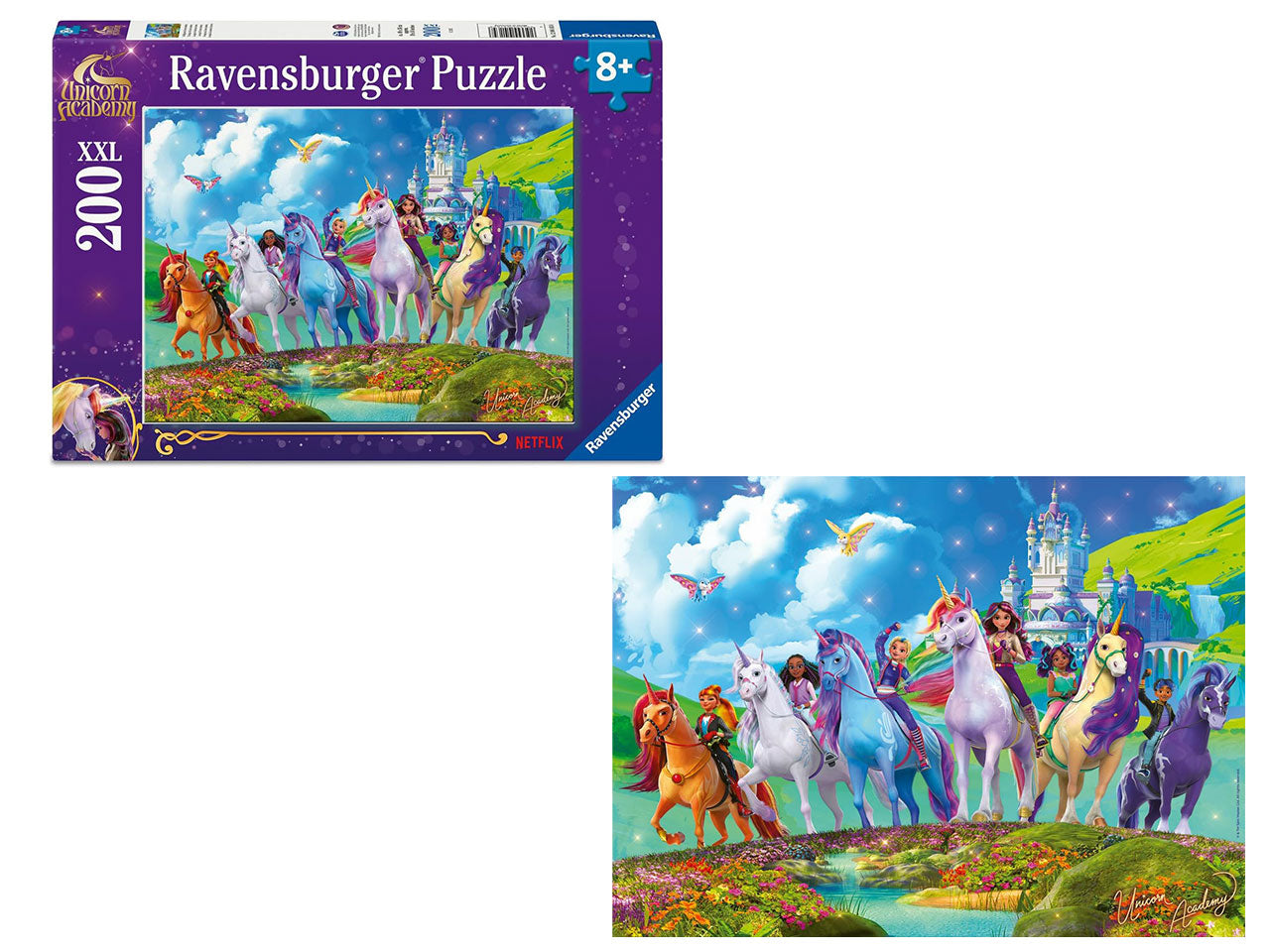 Puzzle 200 pezzi xxl unicorn academy