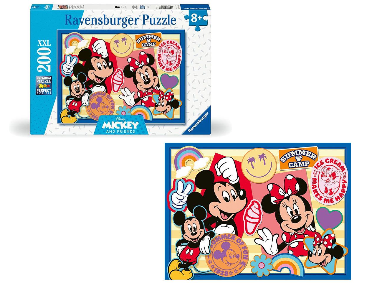 Puzzle 200 pezzi xxl mickey and minnie
