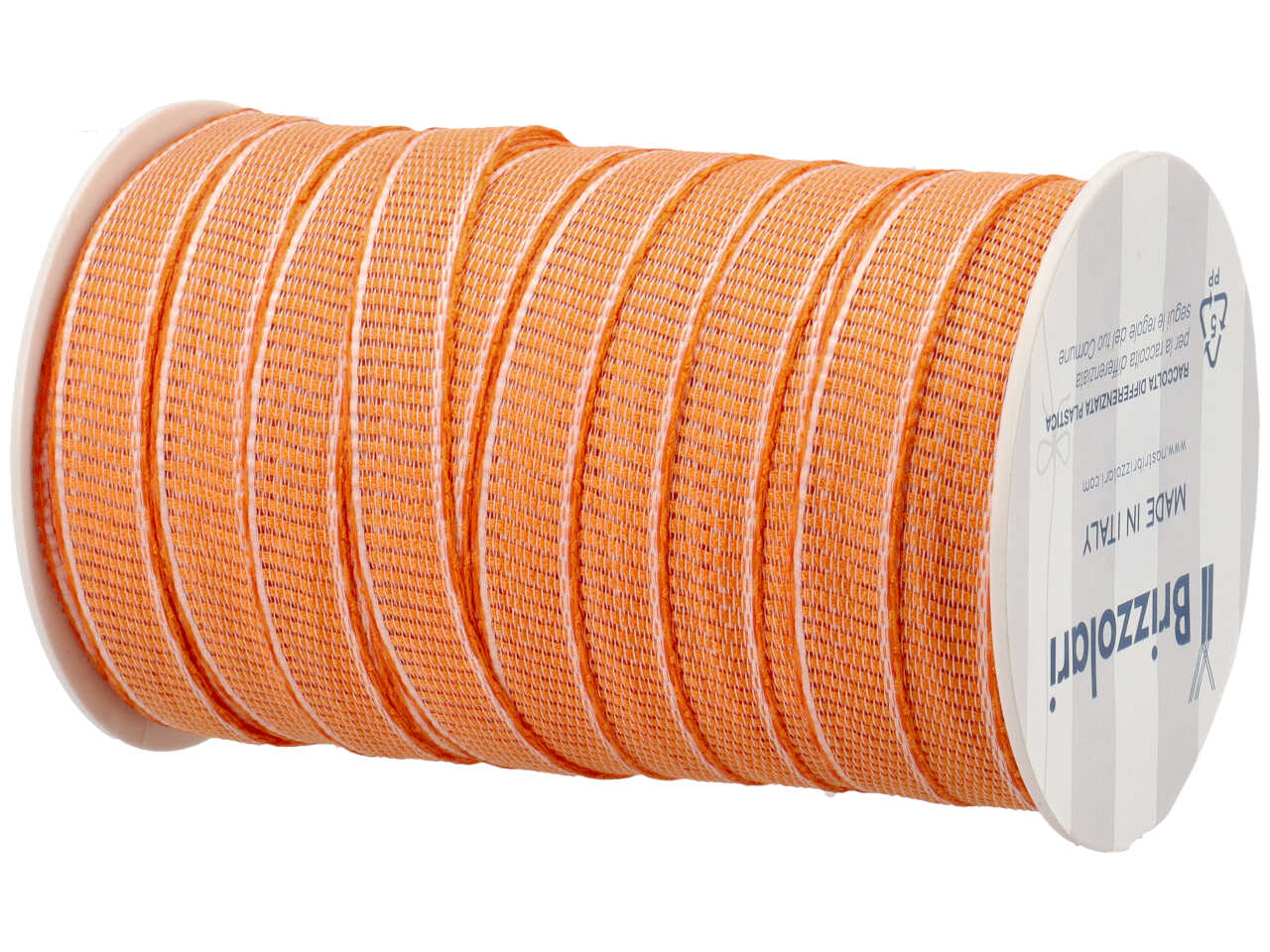 Nastro in tessuto 258 1cmx25mt di colore arancio