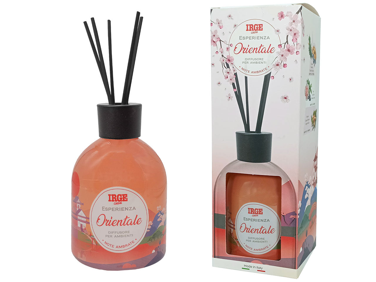 Diffusore di essenza con bottiglia decorata 500ml profumazione esperienza orientale