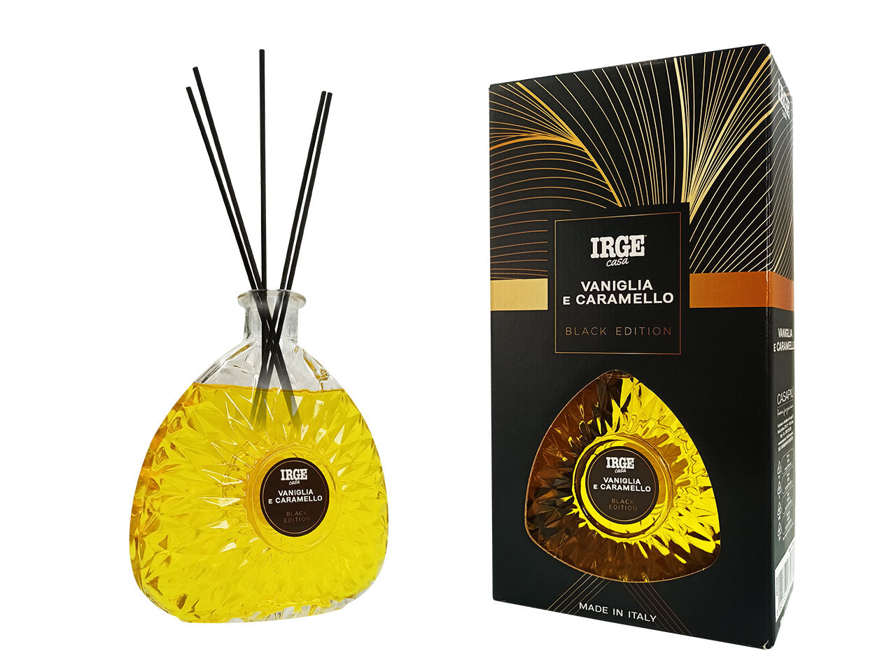 Diffusore di essenza con bacchette 700ml vaniglia e caramello