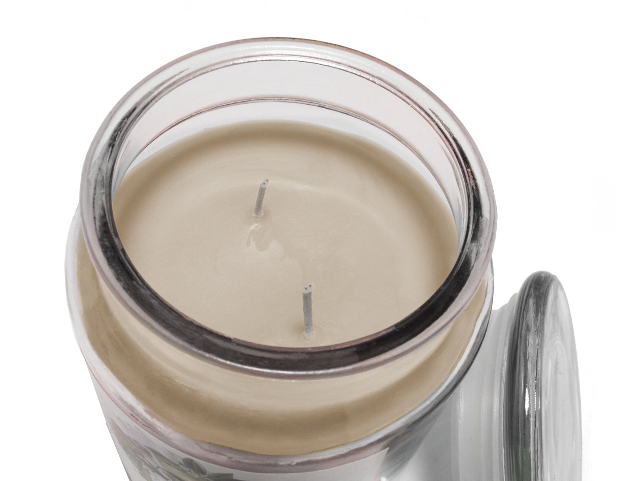 Candela barattolo in vetro con coperchio 510gr relax