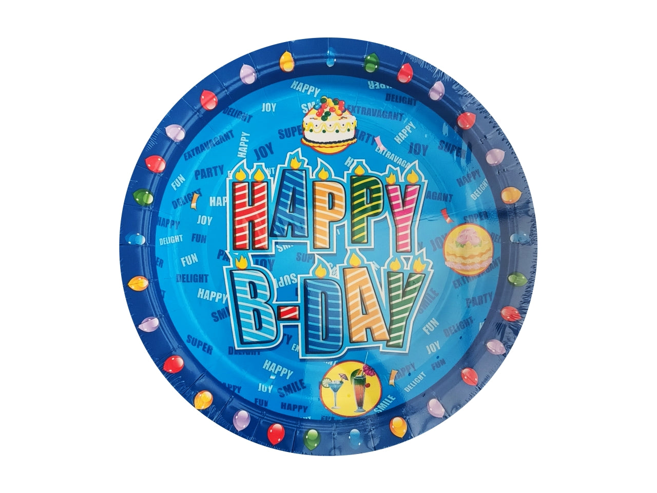 Piatti piani in carta confezione 8 pezzi buon compleanno bimbo