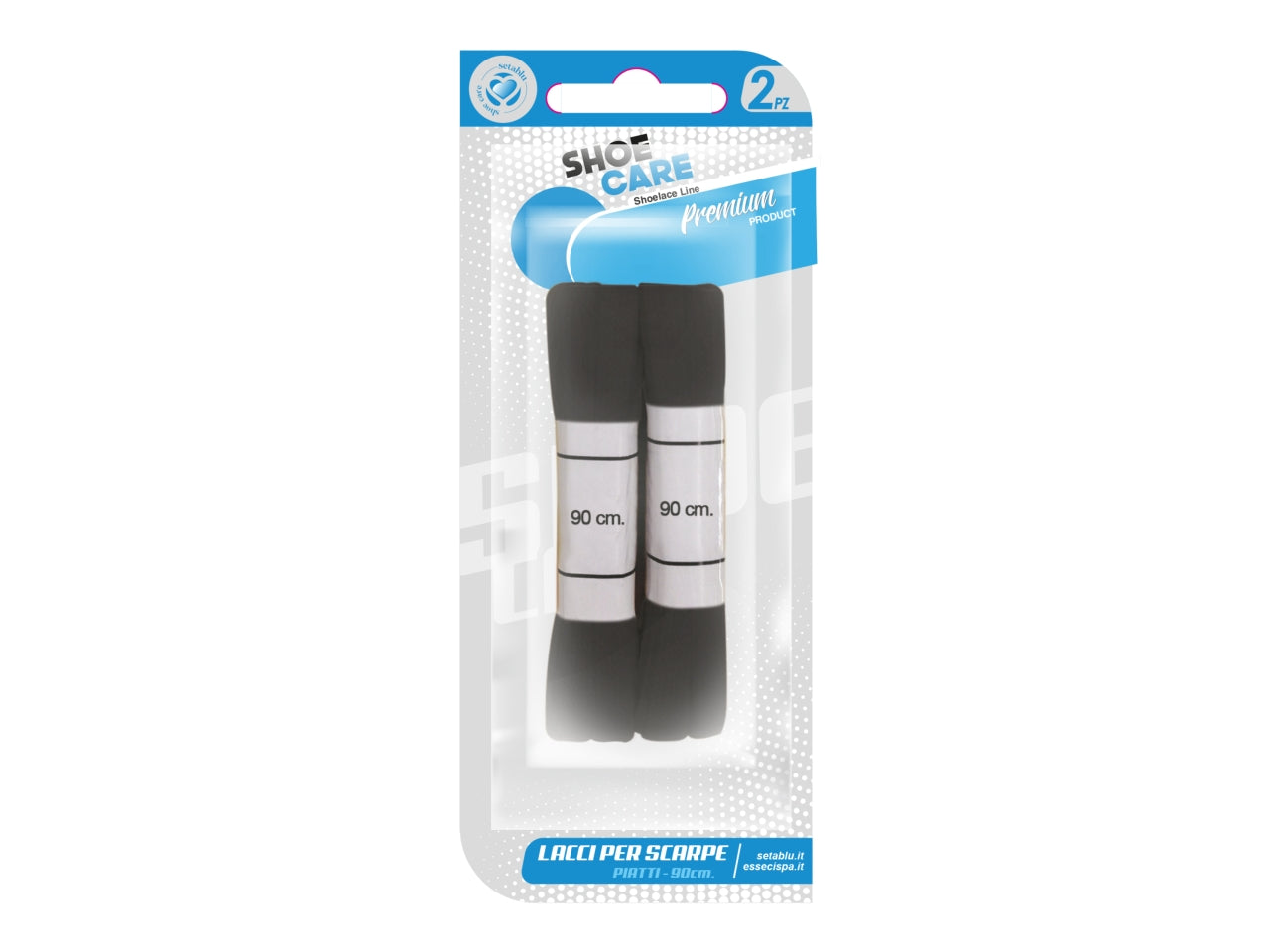 Lacci scarpe piatti 90cm nero