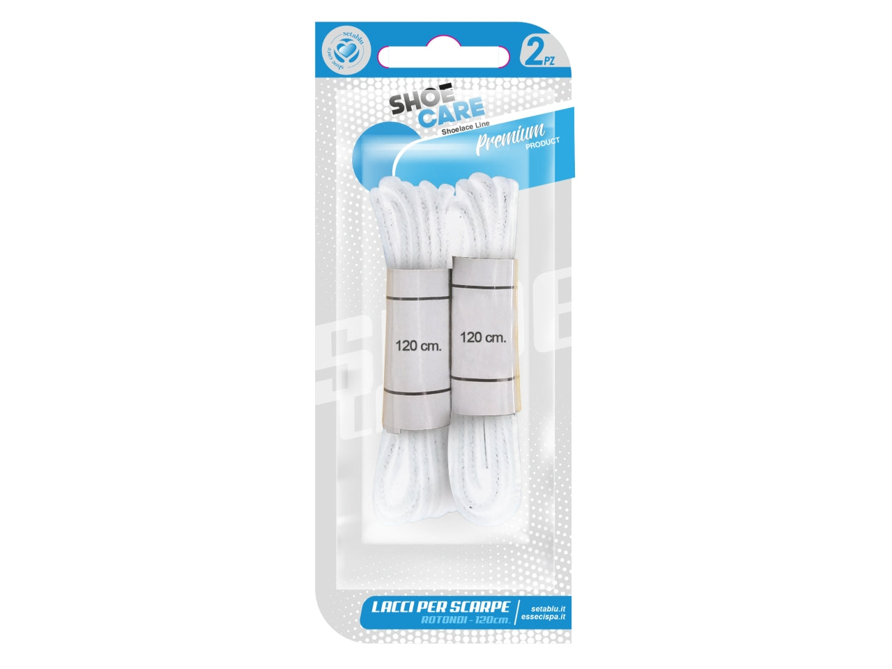 Lacci scarpe rotondi 120cm bianco