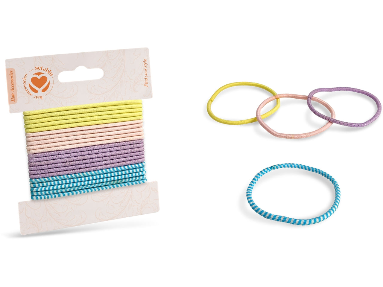 Elastici di vari colori 0,25cm confezione da 20 elastici