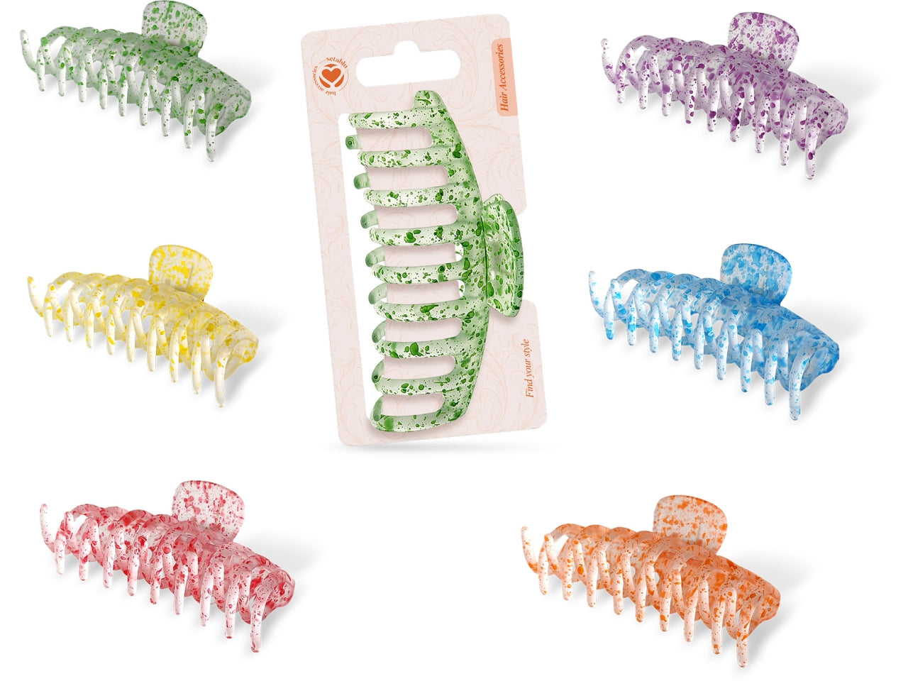 Pinza capelli artiglio 9,5 cm